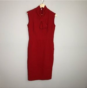 Vintage Oscar de la Renta Red Sheath Dress